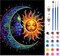 Moon & Sun Paint by Numbers Kit for Adults – Beginner-Friendly Acrylic DIY Painting Kit | 16×20 Inch Canvas (No Frame)